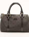 Gucci GG Supreme PVC &amp; leather Mini Boston Bag Brown 193604  