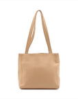 Chanel Coco Mark CC Caviar Skin Tote bag Beige Gold Metal Fittings 