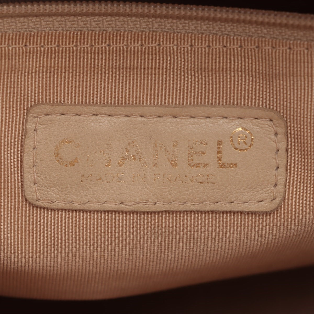 Chanel Coco Mark CC Caviar Skin Tote bag Beige Gold Metal Fittings 