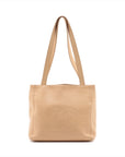 Chanel Coco Mark CC Caviar Skin Tote bag Beige Gold Metal Fittings 